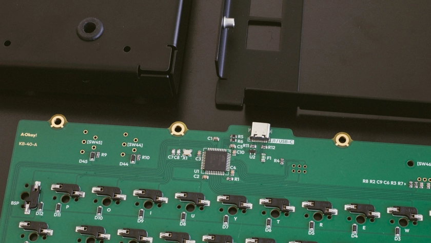 Close-up of detail on circuit board